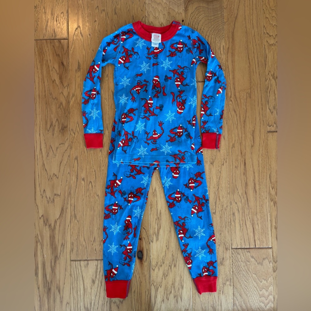 Hanna Andersson Spiderman Holiday Long John Kids Pajamas